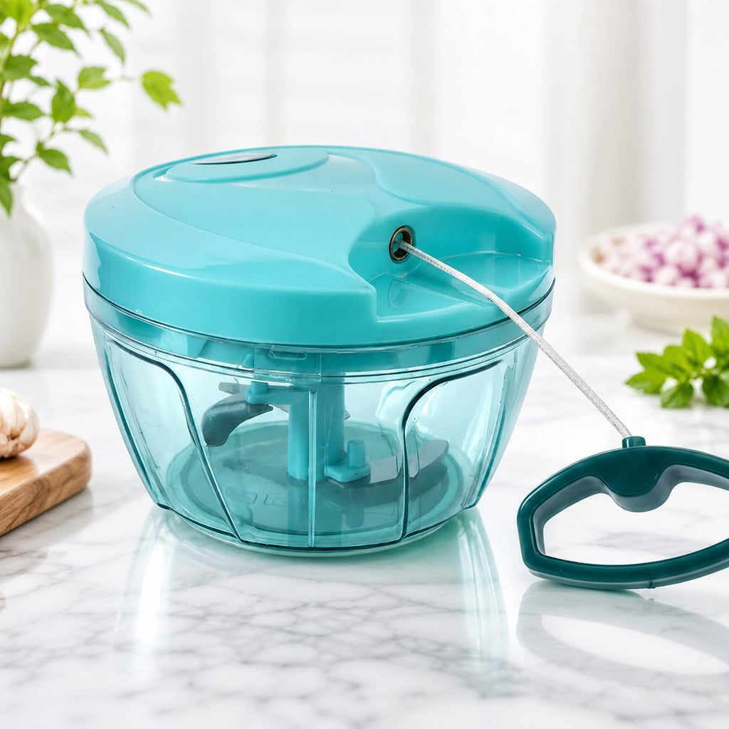 CHOPORA Manual Vegetable Chopper | Pull-Cord Food Chopper with Sharp Stainless Steel Blades